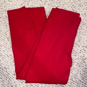 COPY - Red fabletics leggings. Size M